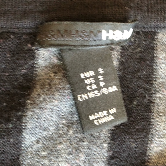 H&M Grey & Black Sweater Dress Sz Sm - Picture 6 of 6